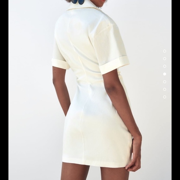 Zara Stretched Linen Blend Dress - Picture 3 of 9